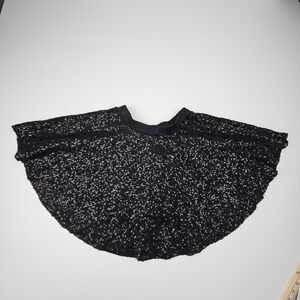 Balera S12431 Black Sequin Skater Skirt Womens Medium MA Dance Cheer Rave Eras